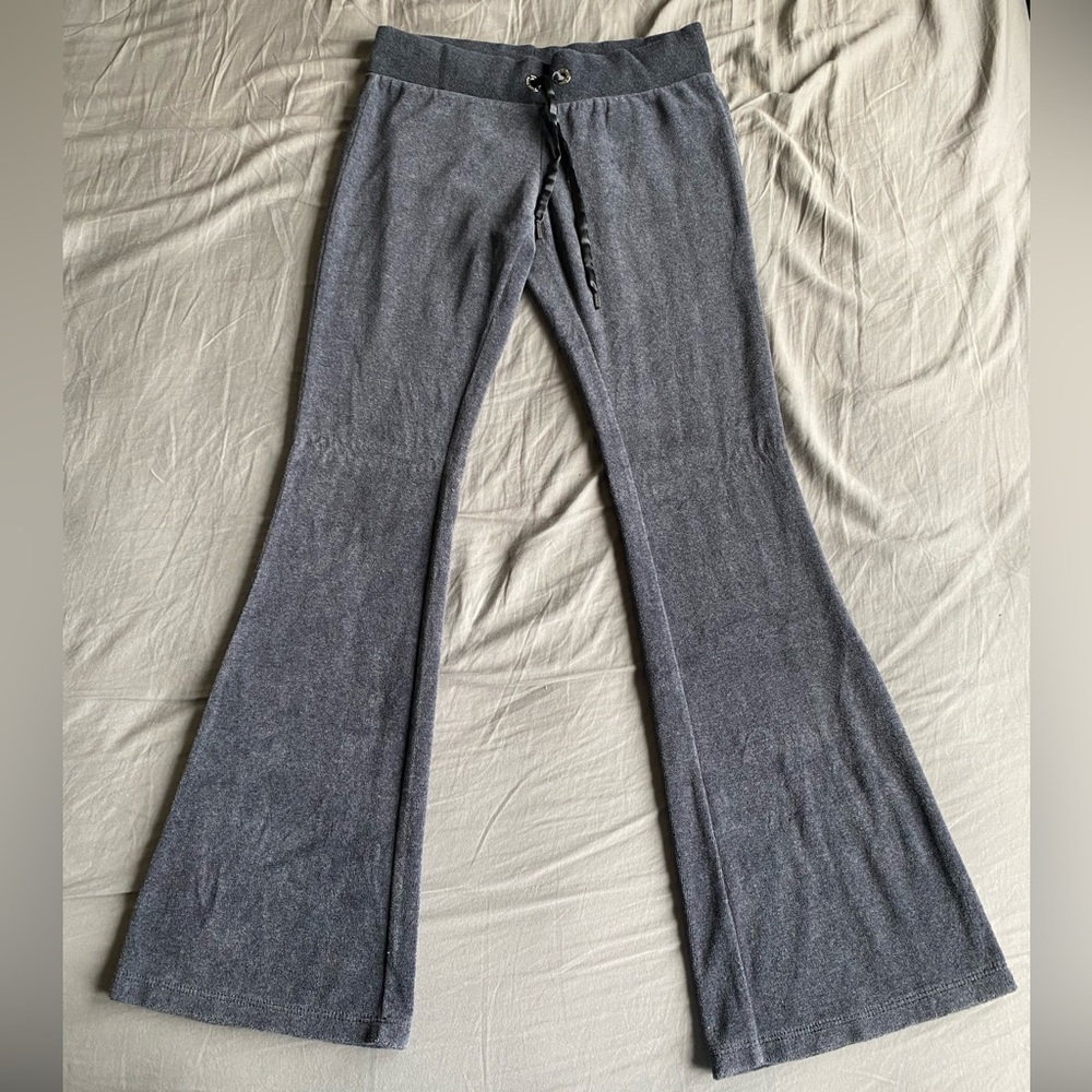 bebe Gray Fuzzy Sweatpants